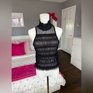 Black Sheer Sleeveless Top